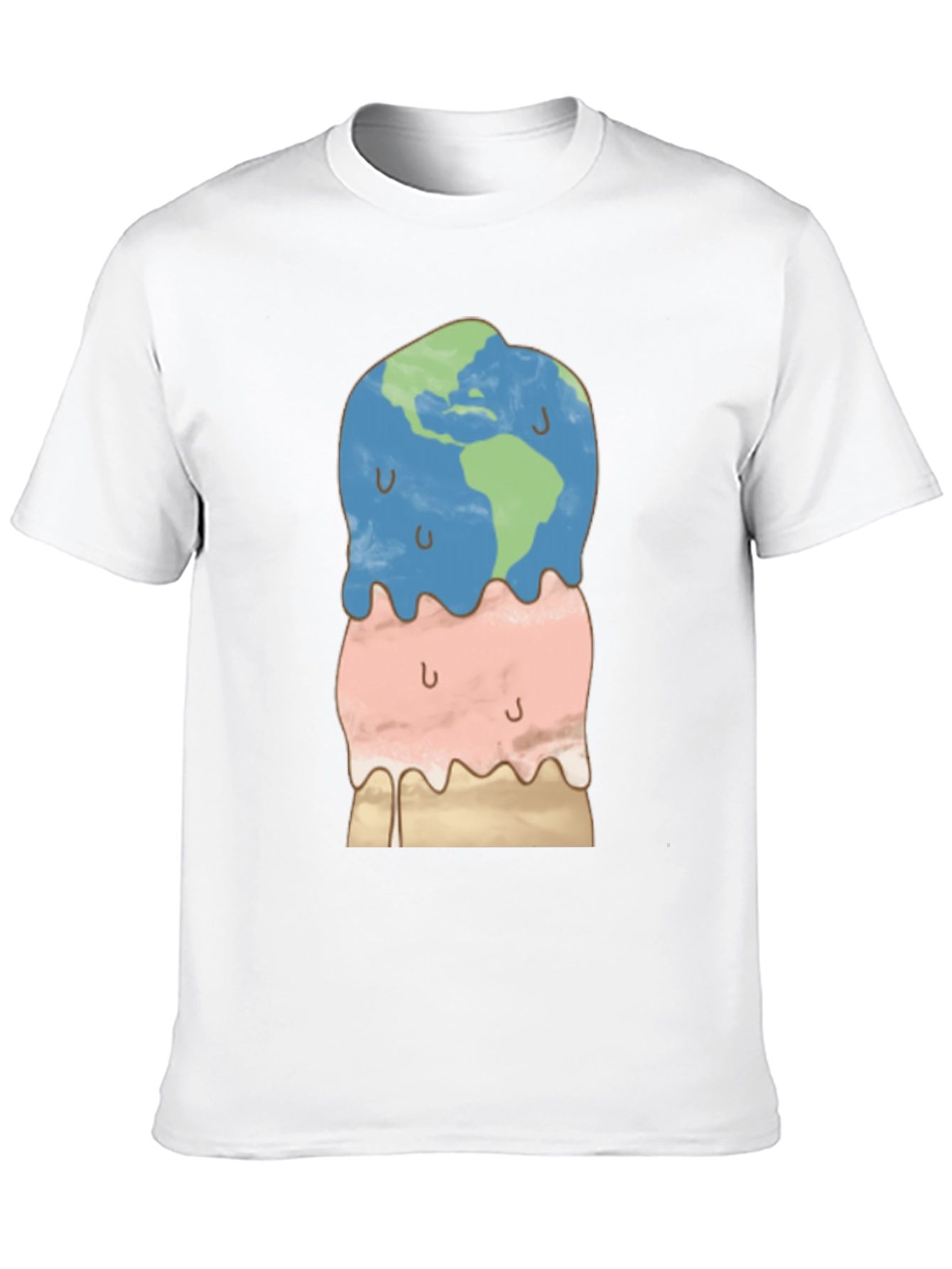 Earth Ice Cream Graphic Tee - Global Warming Awareness