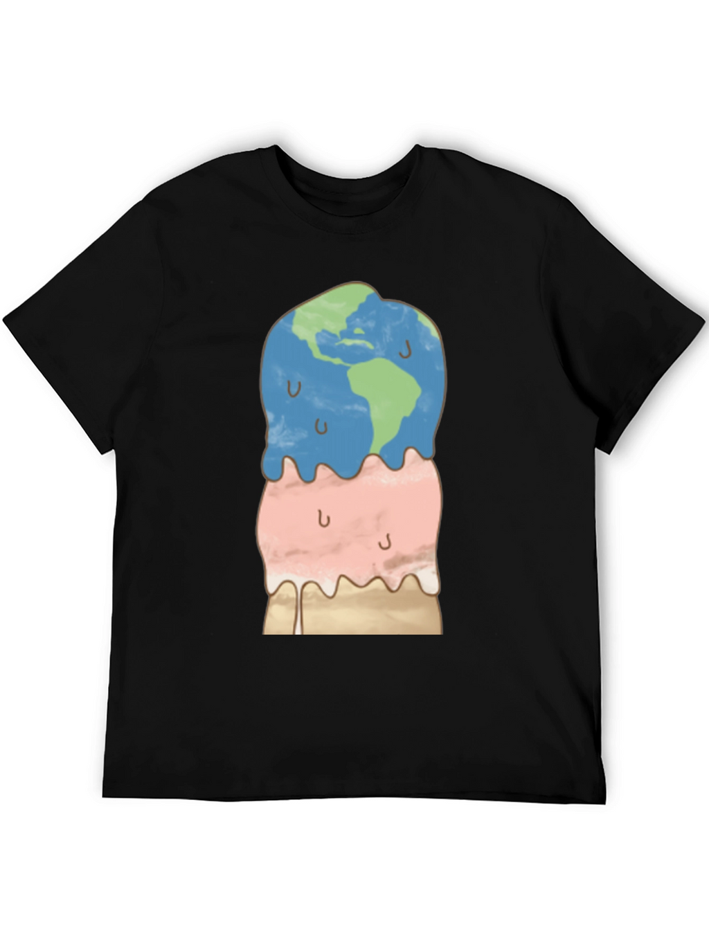 Earth Ice Cream Graphic Tee - Global Warming Awareness