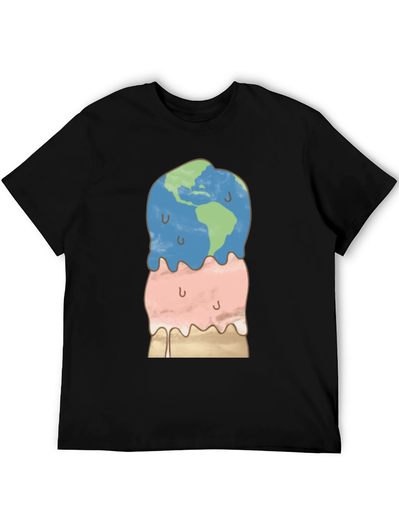 Earth Ice Cream Graphic Tee - Global Warming Awareness