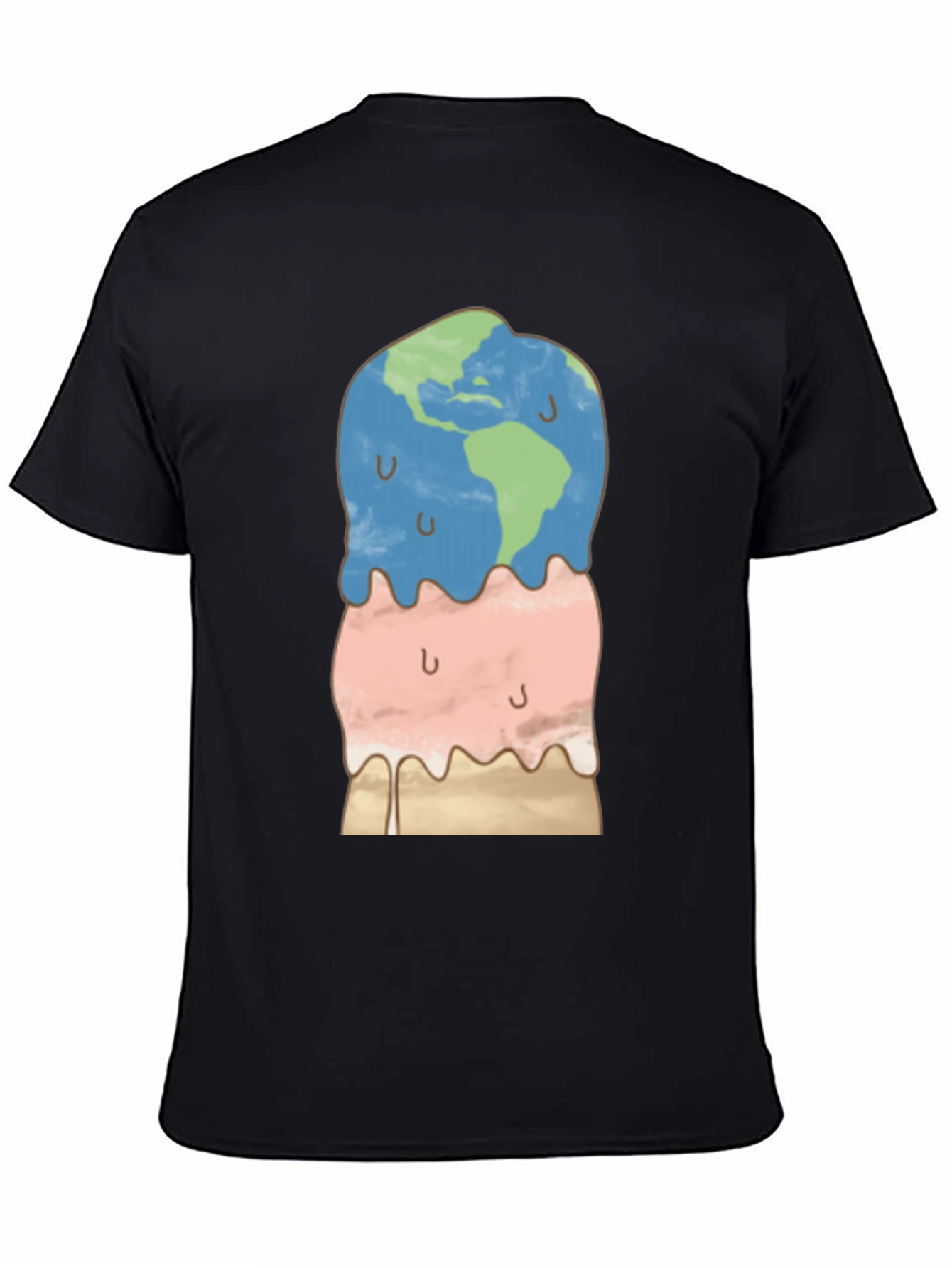 Earth Ice Cream Graphic Tee - Global Warming Awareness