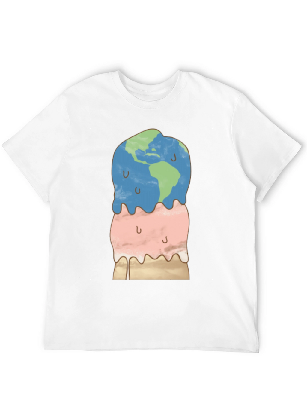Earth Ice Cream Graphic Tee - Global Warming Awareness
