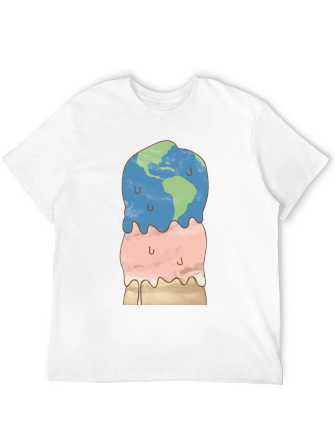 Earth Ice Cream Graphic Tee - Global Warming Awareness