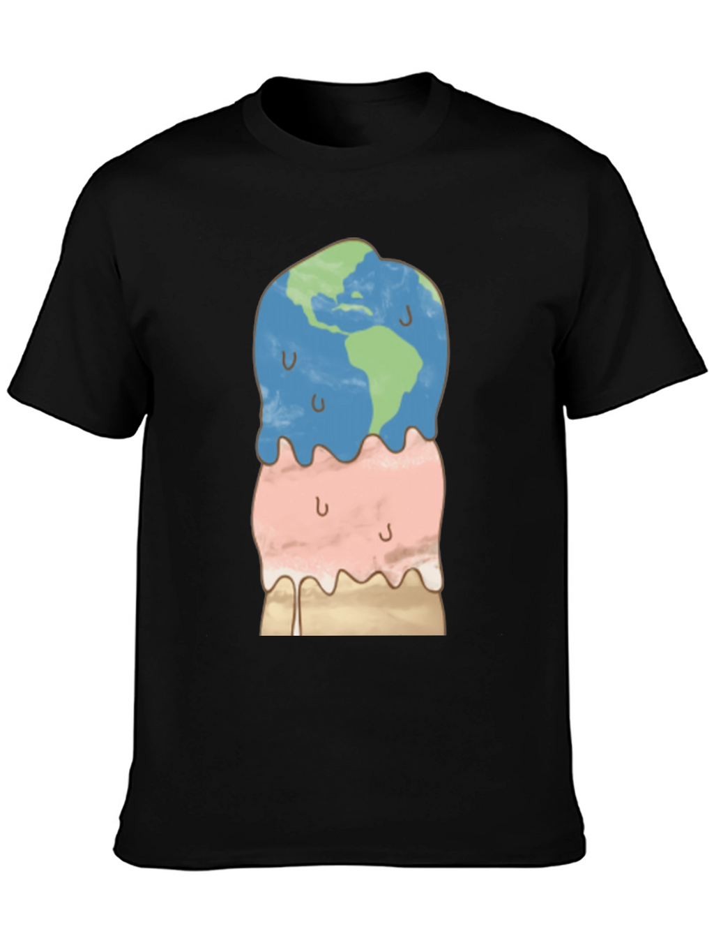 Earth Ice Cream Graphic Tee - Global Warming Awareness