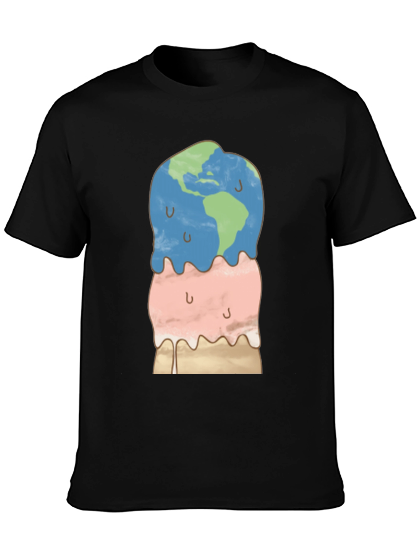 Earth Ice Cream Graphic Tee - Global Warming Awareness
