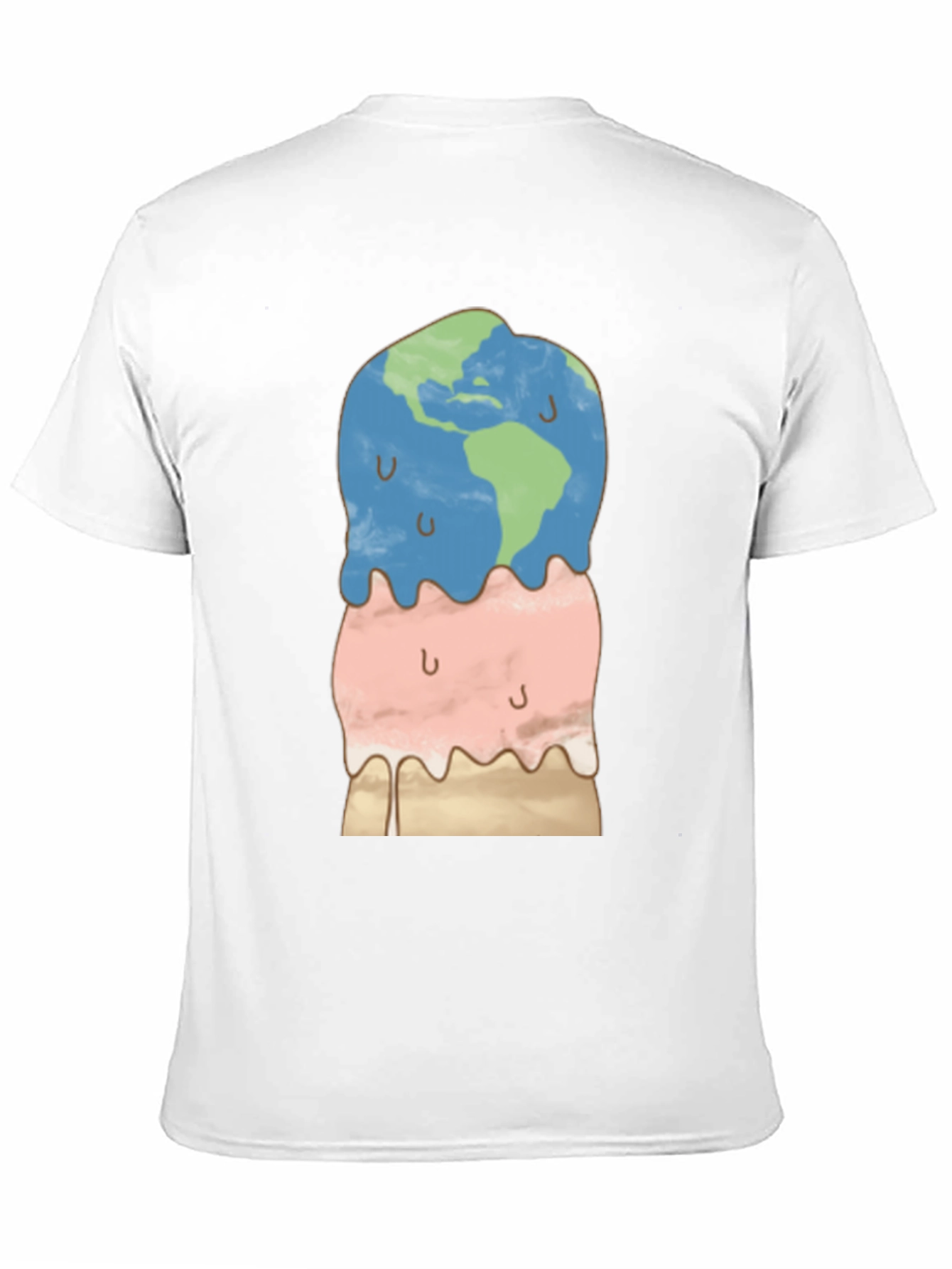 Earth Ice Cream Graphic Tee - Global Warming Awareness