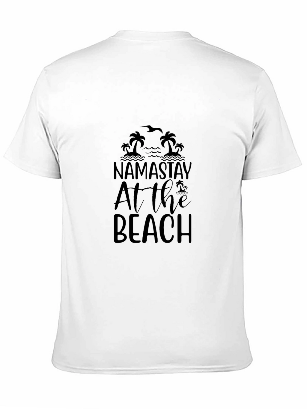 Namastay At The Beach Black Graphic Tee