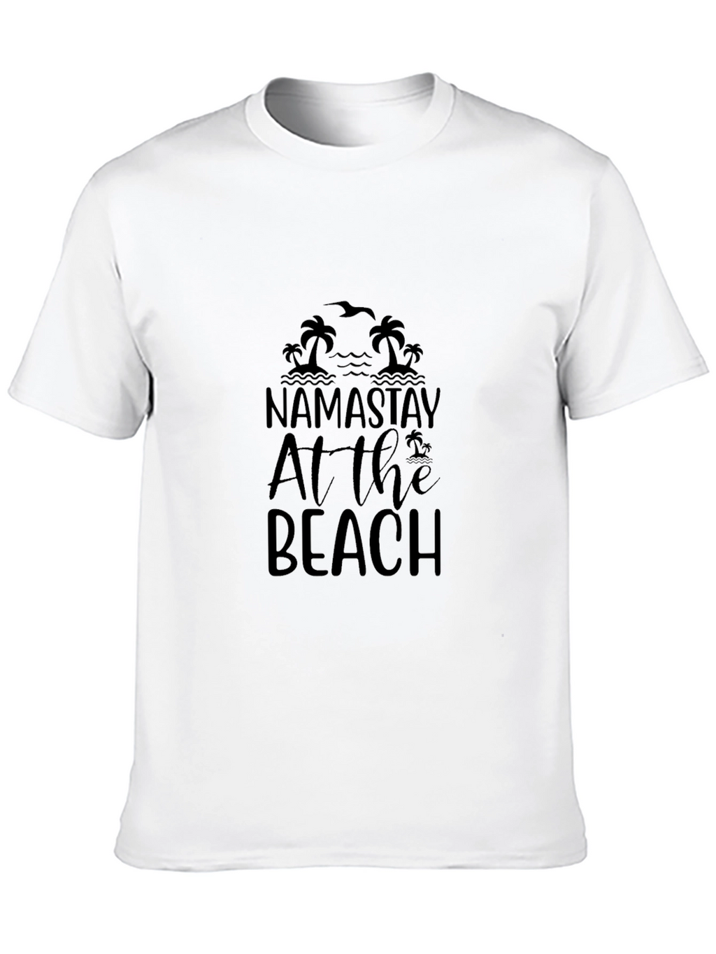 Namastay At The Beach Black Graphic Tee