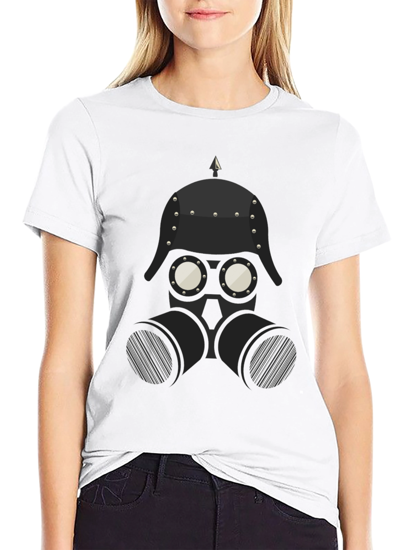 Steampunk Gas Mask Graphic Tee - Black