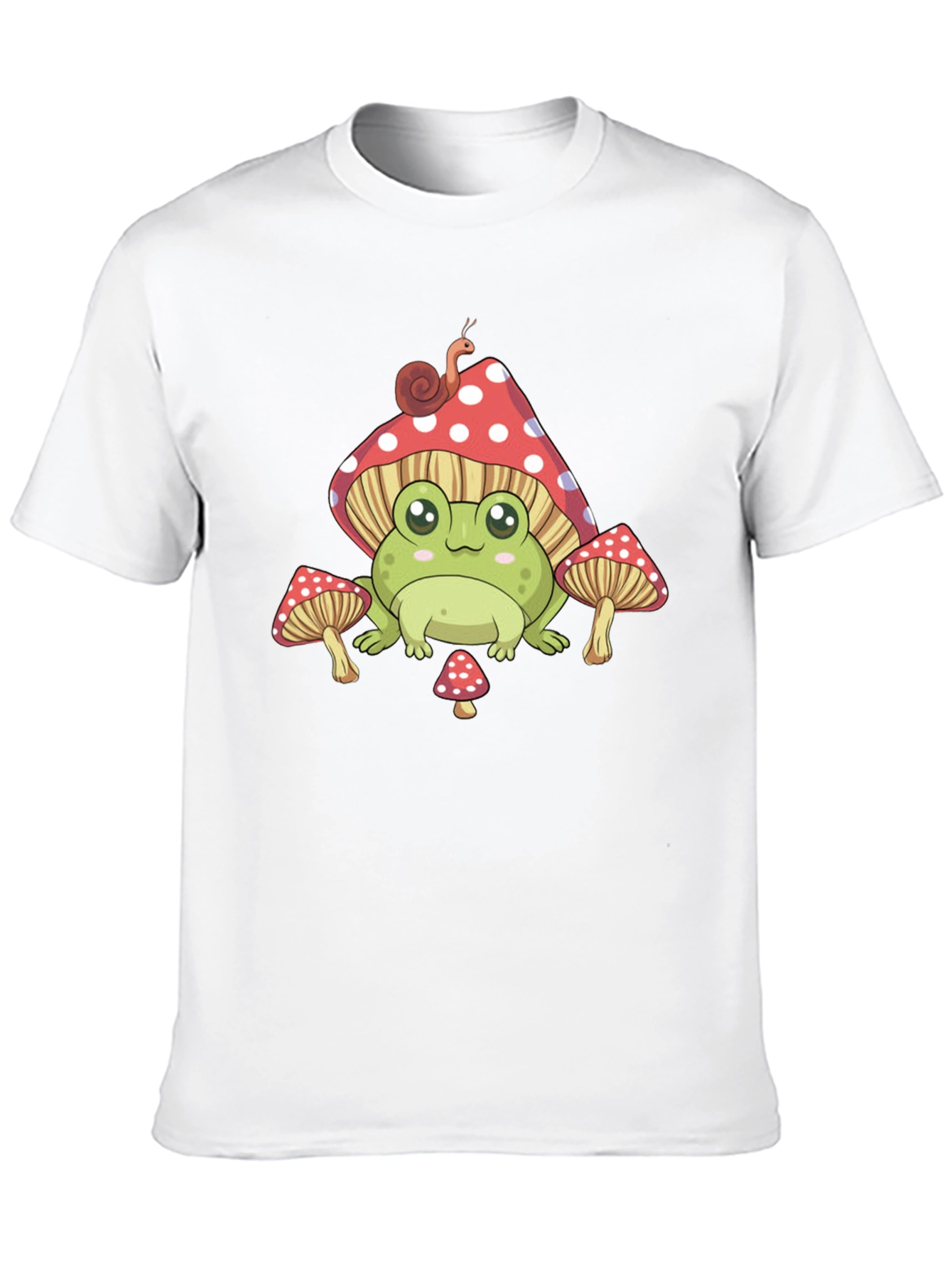 Frog Mushroom T-Shirt - Cute Cartoon Style