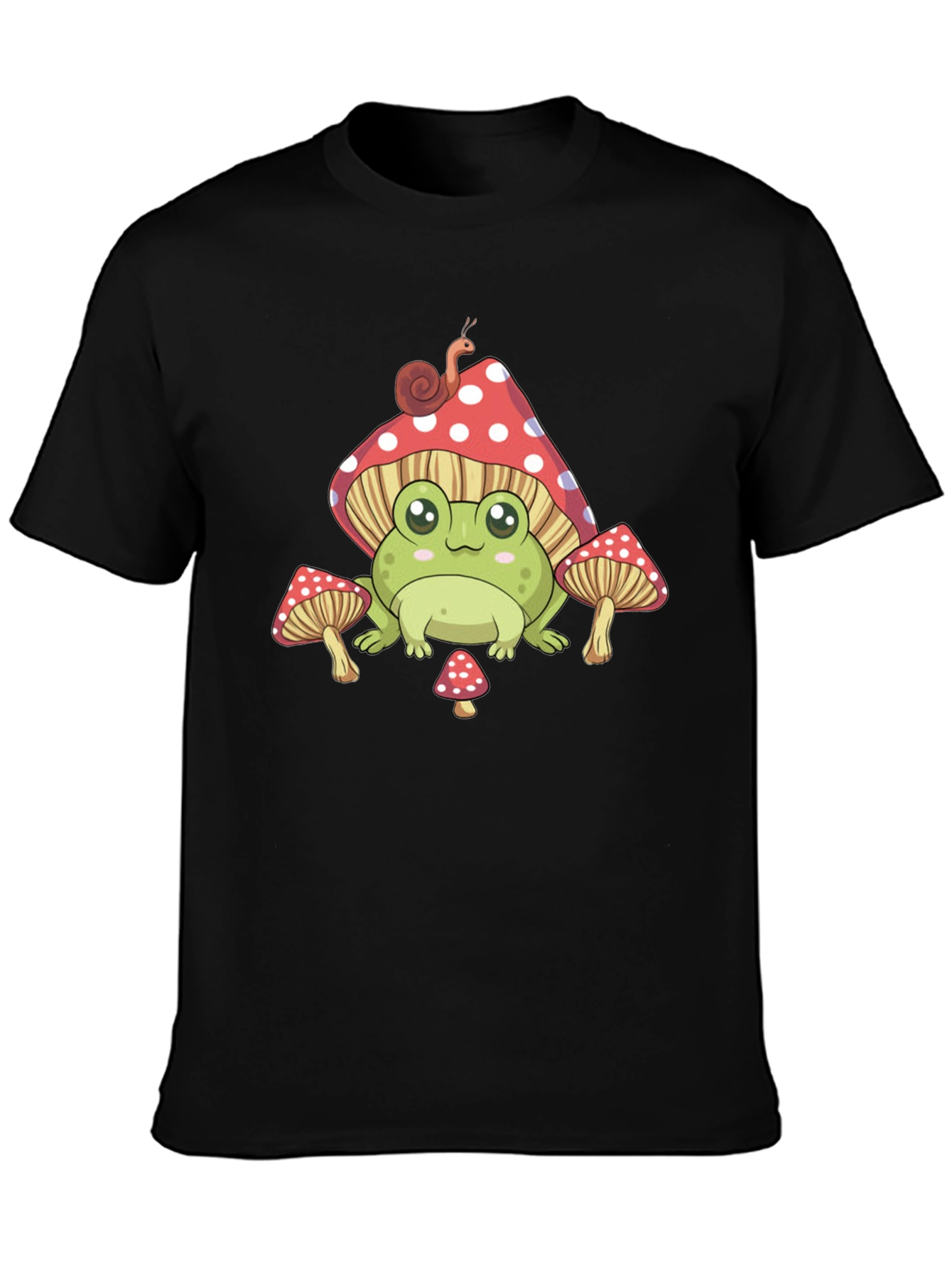 Frog Mushroom T-Shirt - Cute Cartoon Style