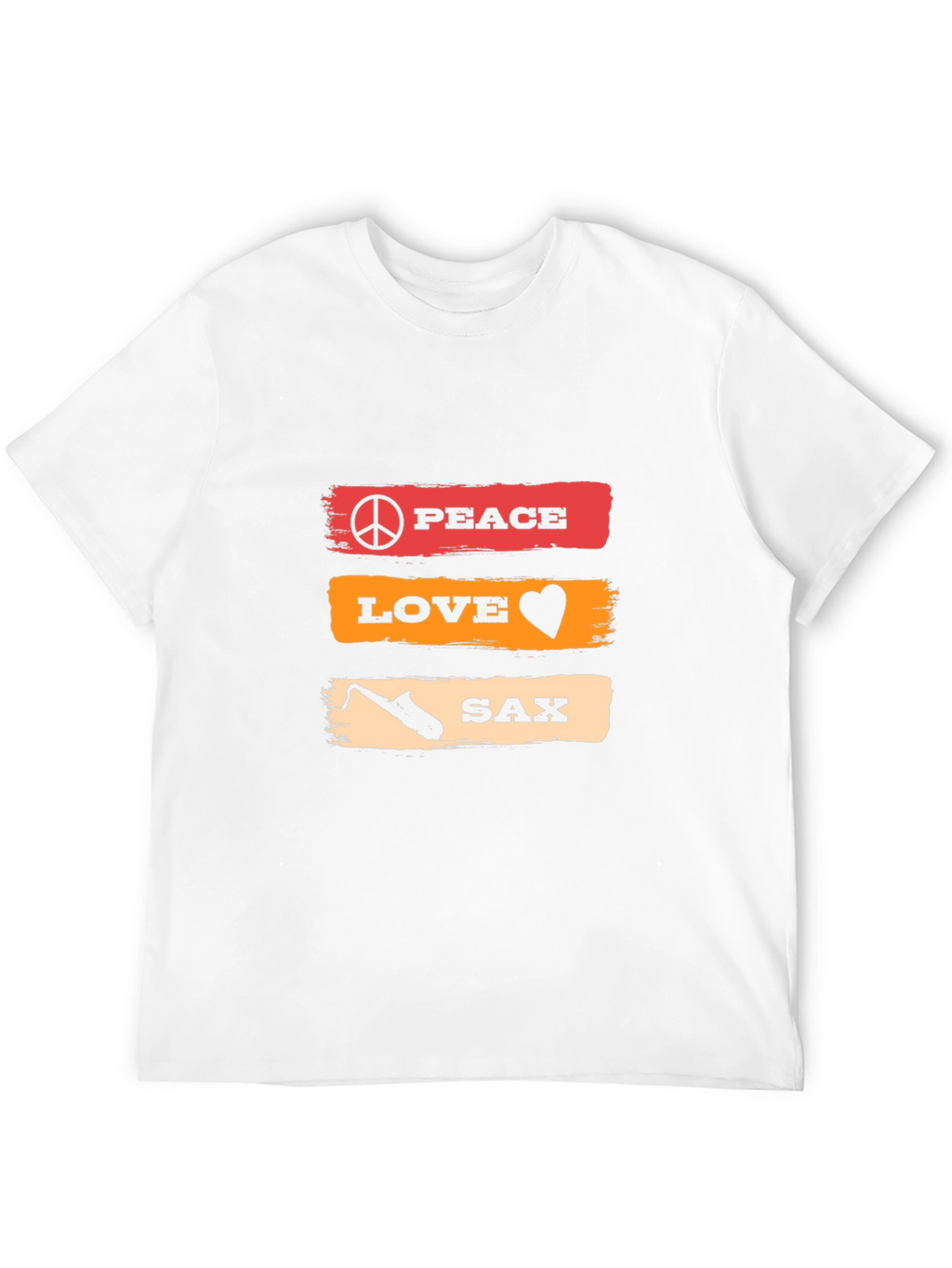 Peace Love Sax T-Shirt - Music Lover Tee