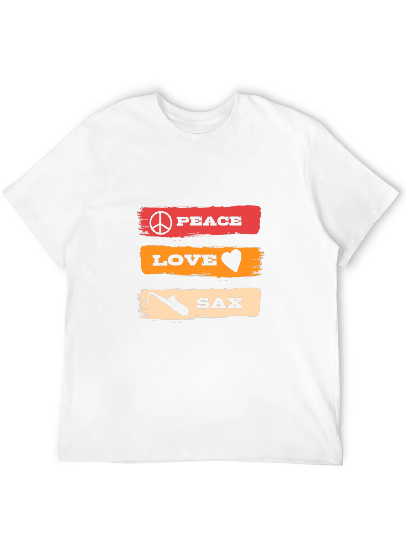 Peace Love Sax T-Shirt - Music Lover Tee