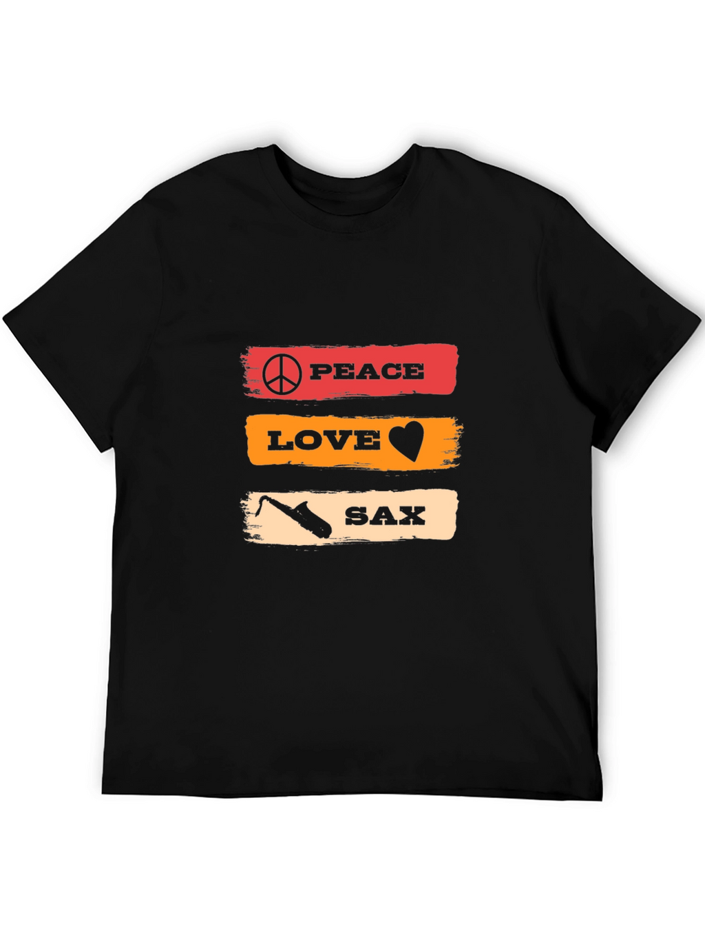Peace Love Sax T-Shirt - Music Lover Tee