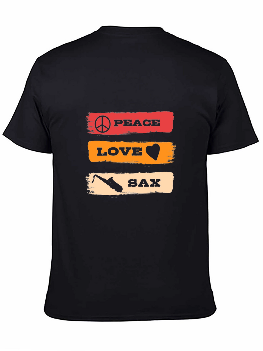 Peace Love Sax T-Shirt - Music Lover Tee