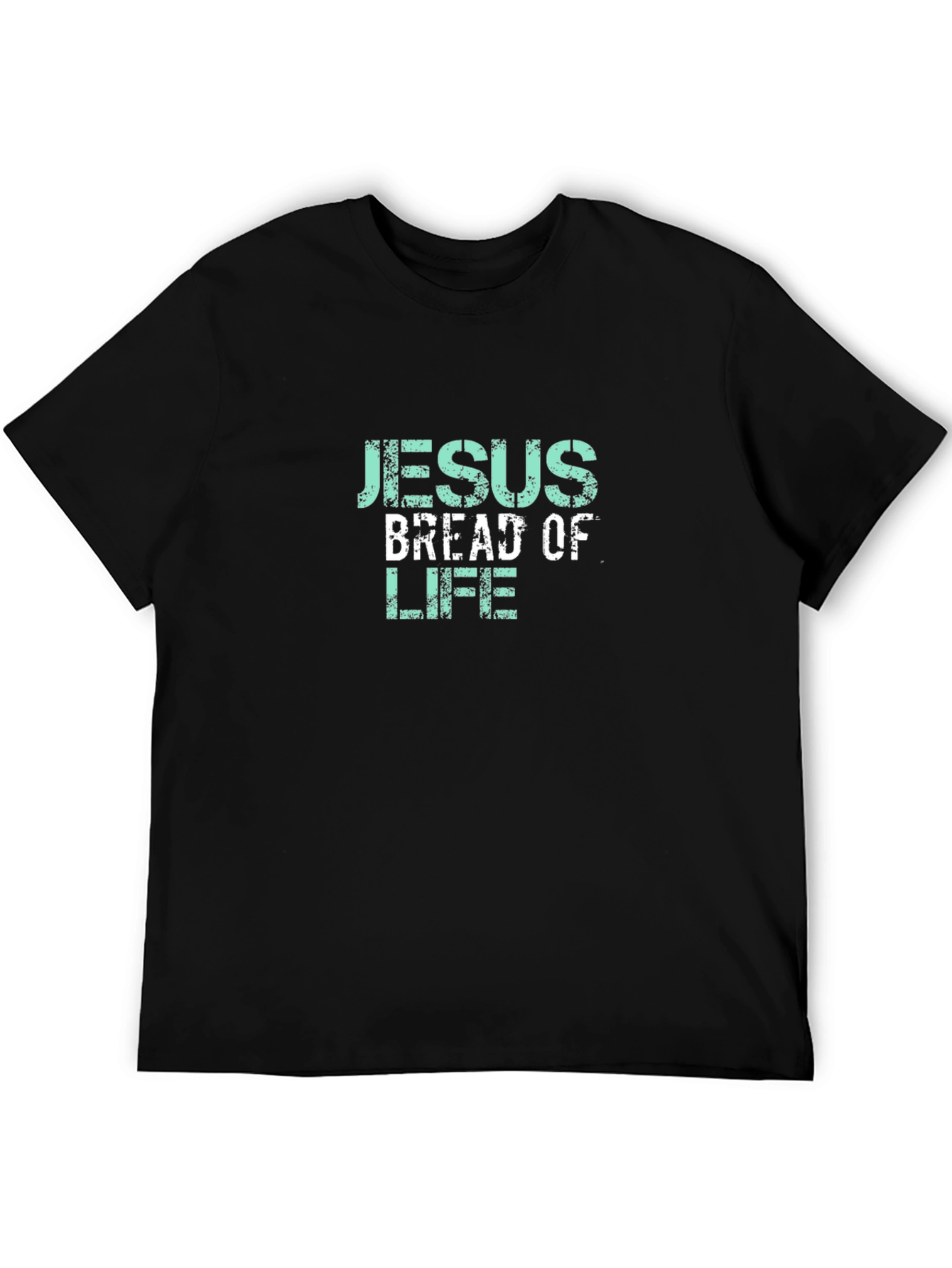 Jesus Bread of Life Graphic Tee - Black Cotton T-Shirt