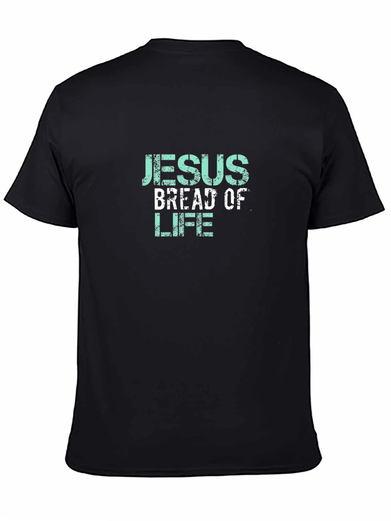 Jesus Bread of Life Graphic Tee - Black Cotton T-Shirt