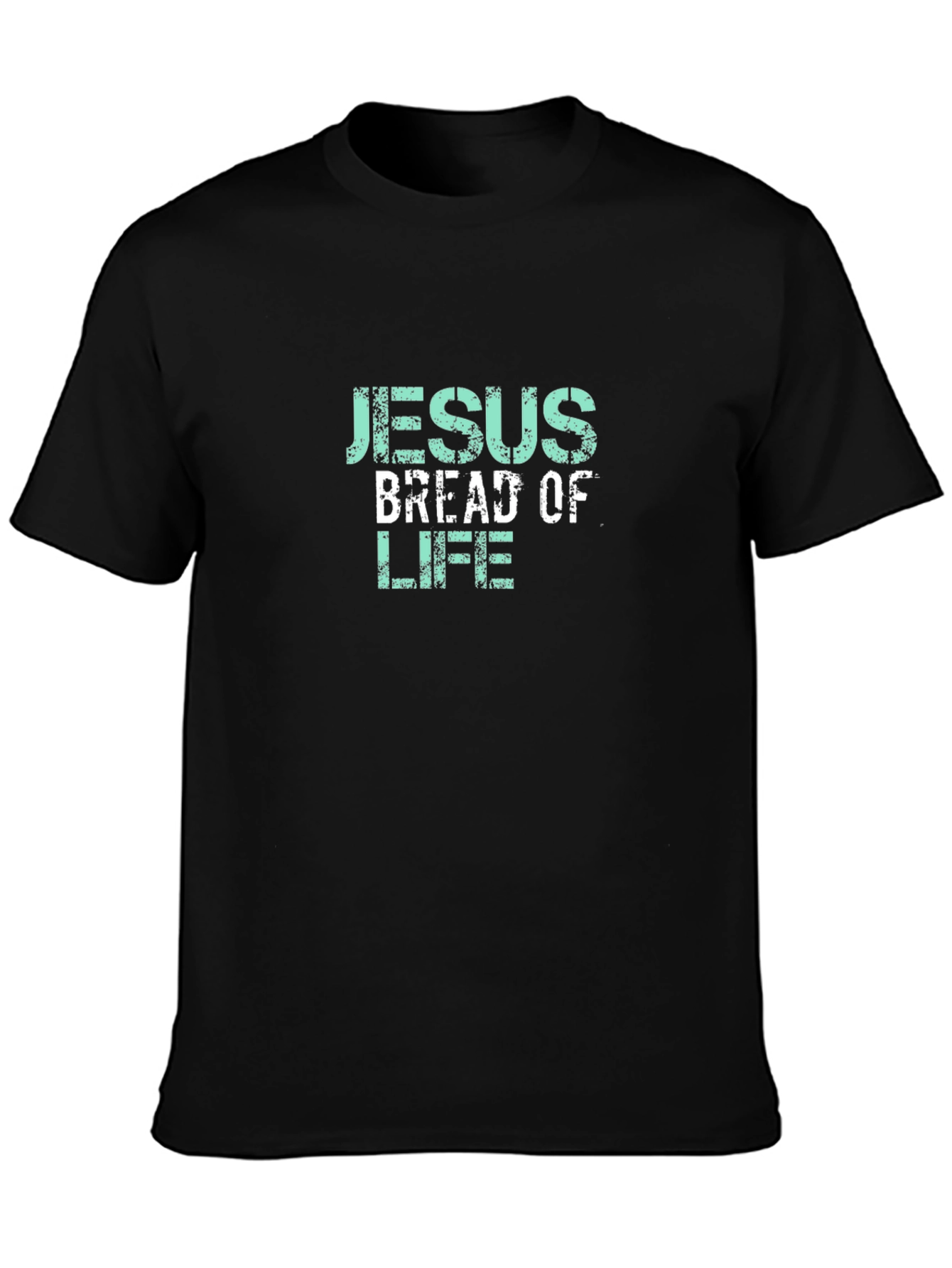 Jesus Bread of Life Graphic Tee - Black Cotton T-Shirt