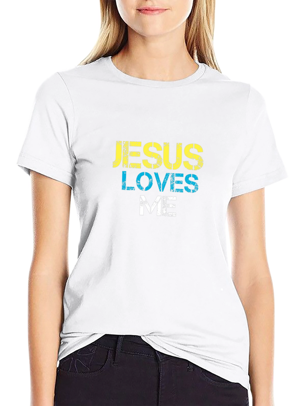 Jesus Loves Me Black T-Shirt