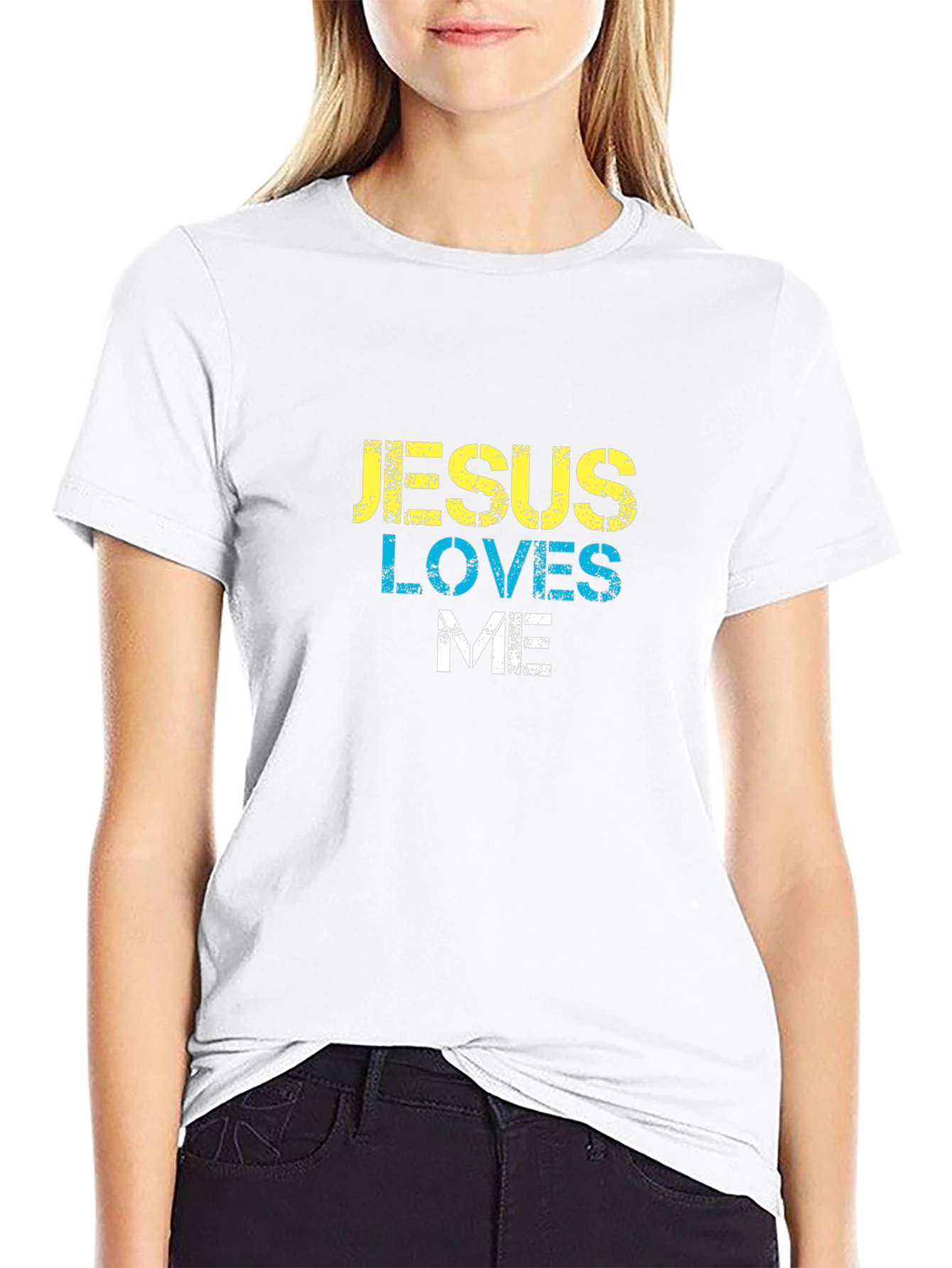 Jesus Loves Me Black T-Shirt