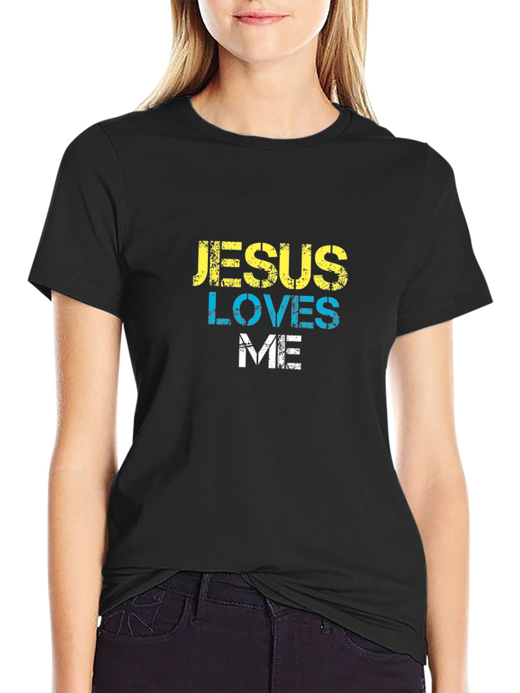 Jesus Loves Me Black T-Shirt