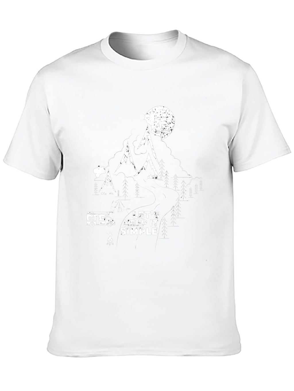 Lets Keep It Simple Camping T-Shirt - Black