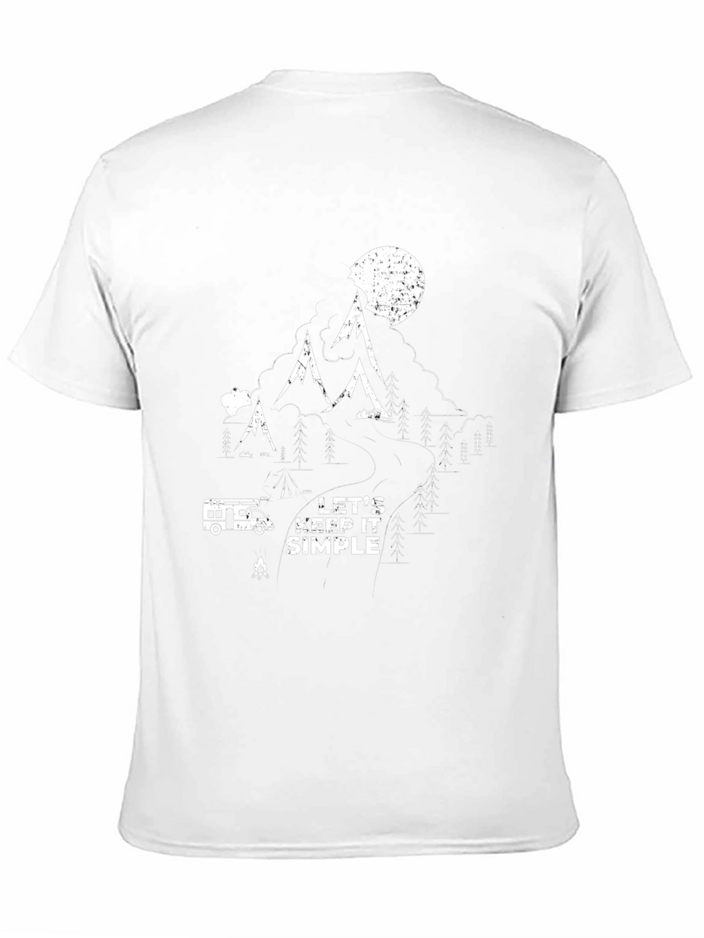 Lets Keep It Simple Camping T-Shirt - Black