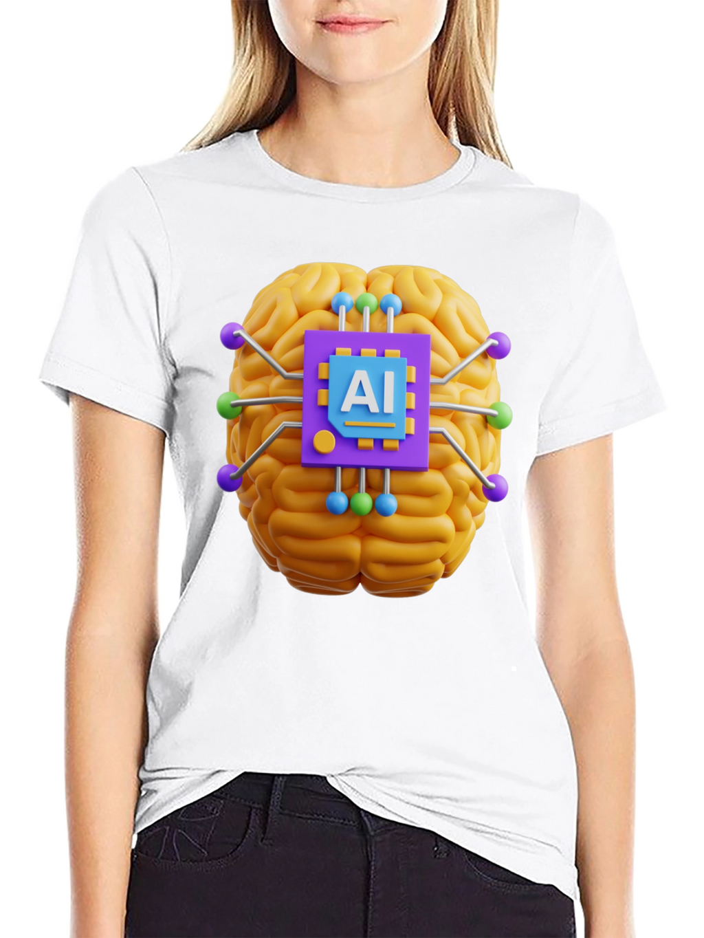 AI Brain T-Shirt - Tech Style Tee
