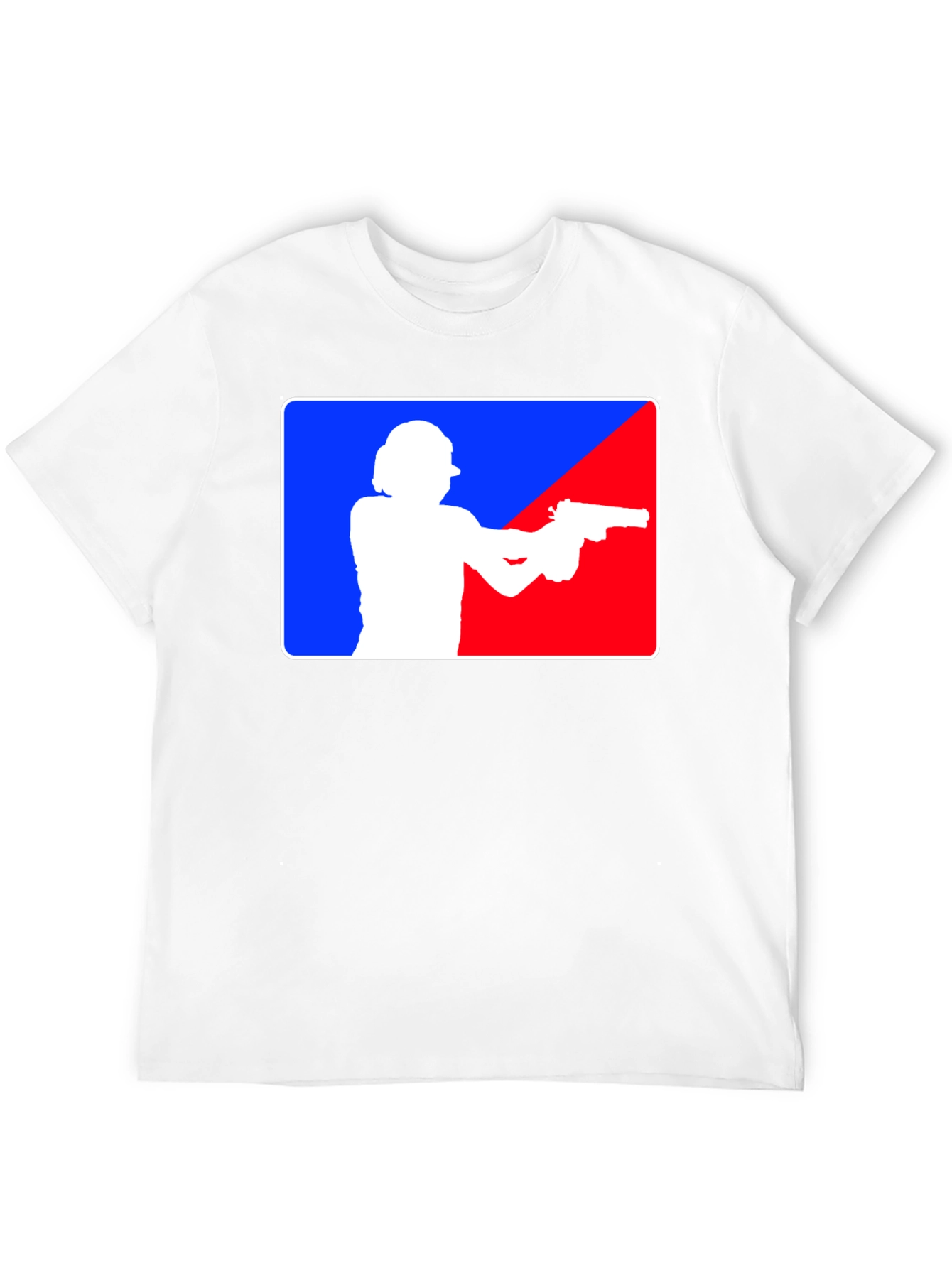 Gunslinger T-Shirt: Blue and Red Target Design
