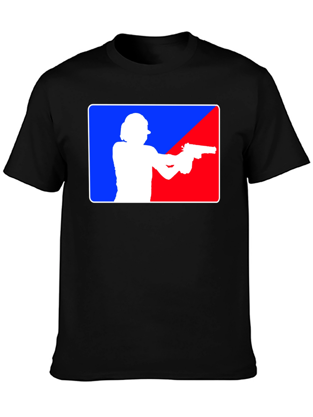 Gunslinger T-Shirt: Blue and Red Target Design