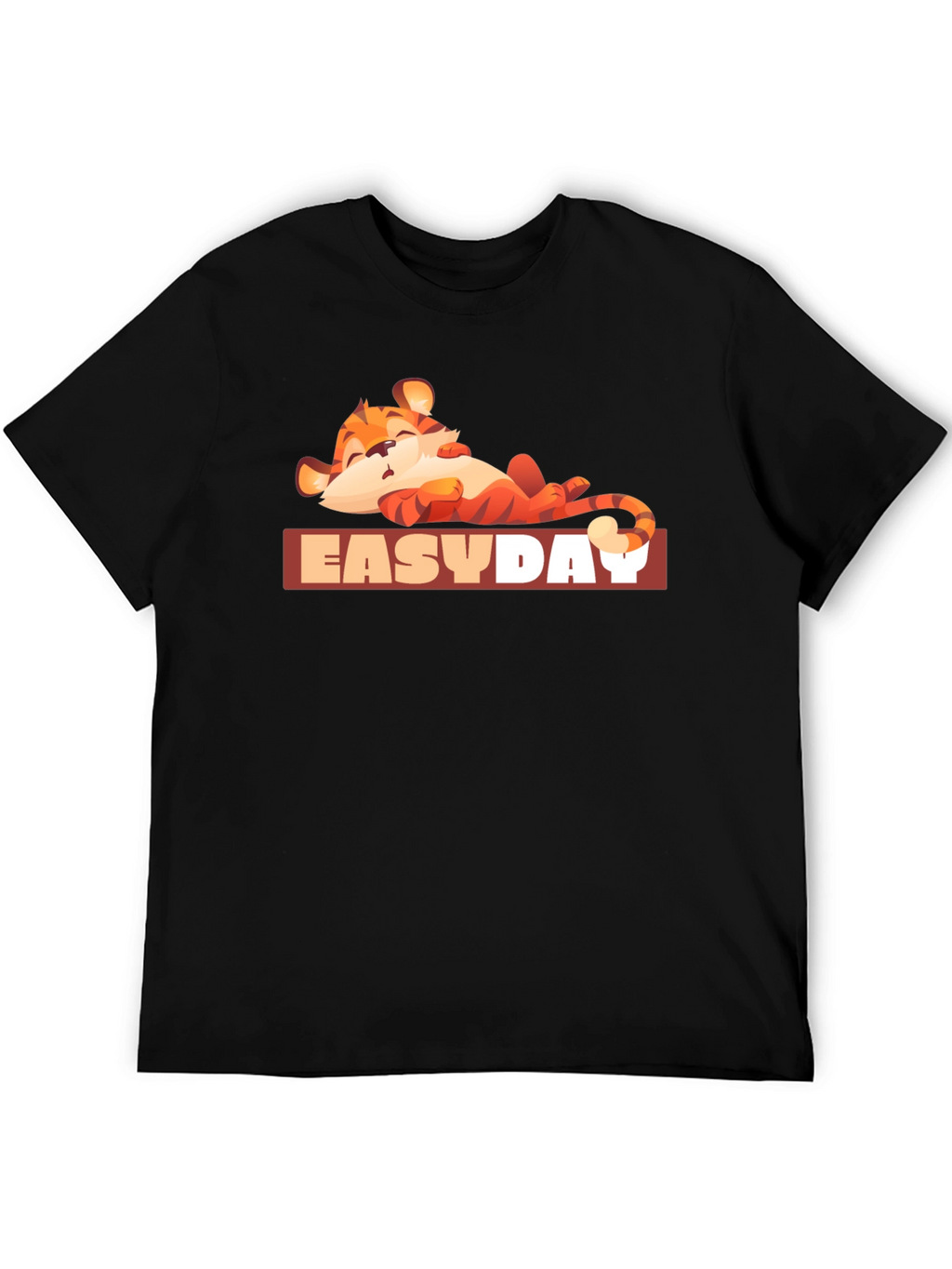 Easy Day Tiger Graphic Tee - Relaxed Vibe