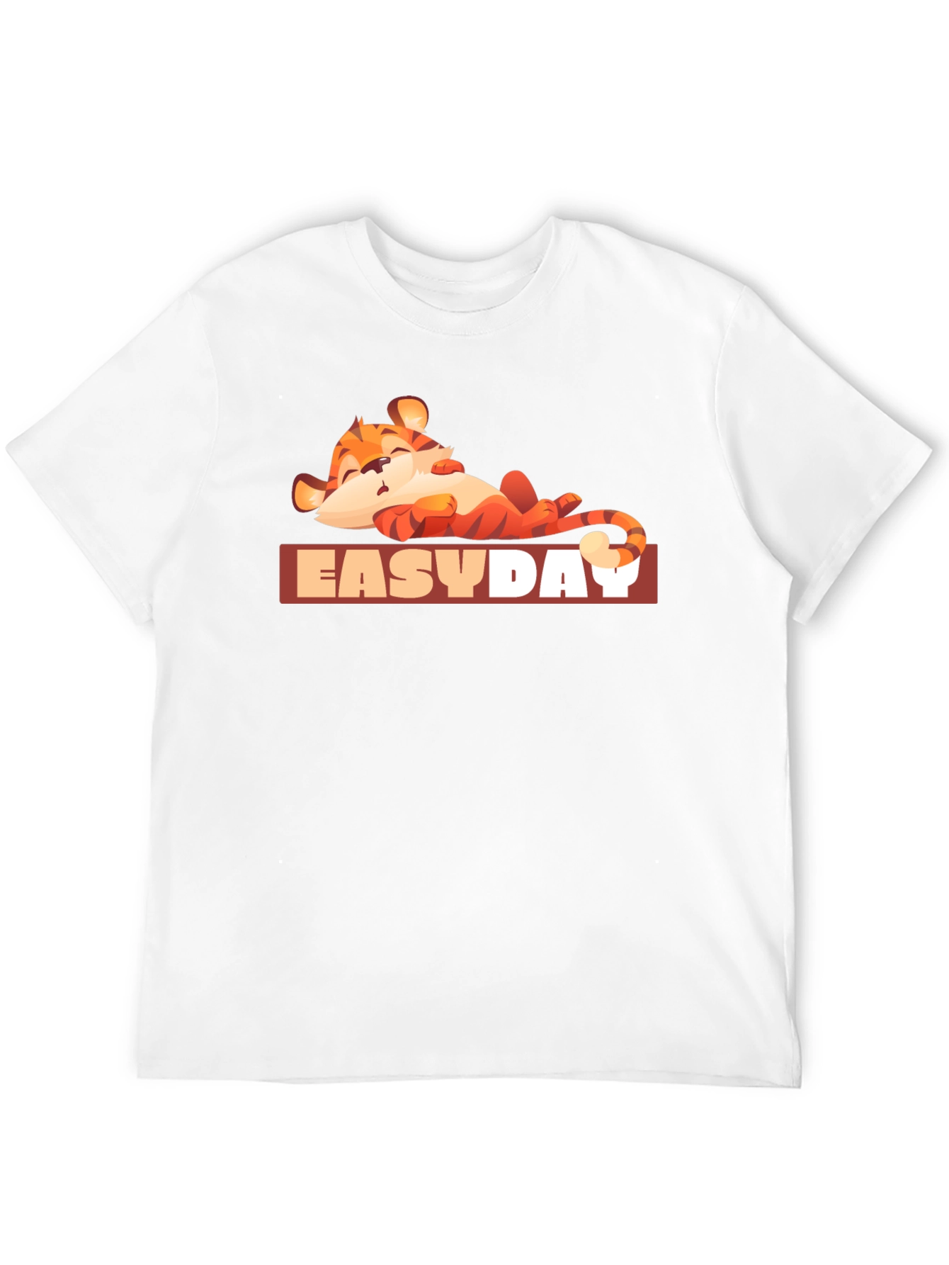 Easy Day Tiger Graphic Tee - Relaxed Vibe