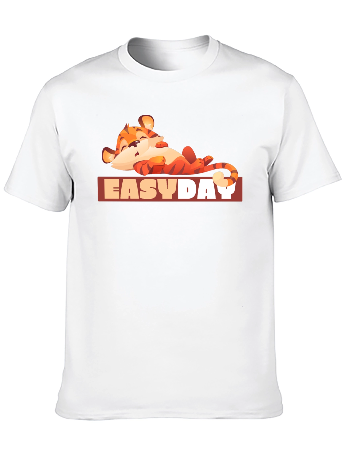 Easy Day Tiger Graphic Tee - Relaxed Vibe