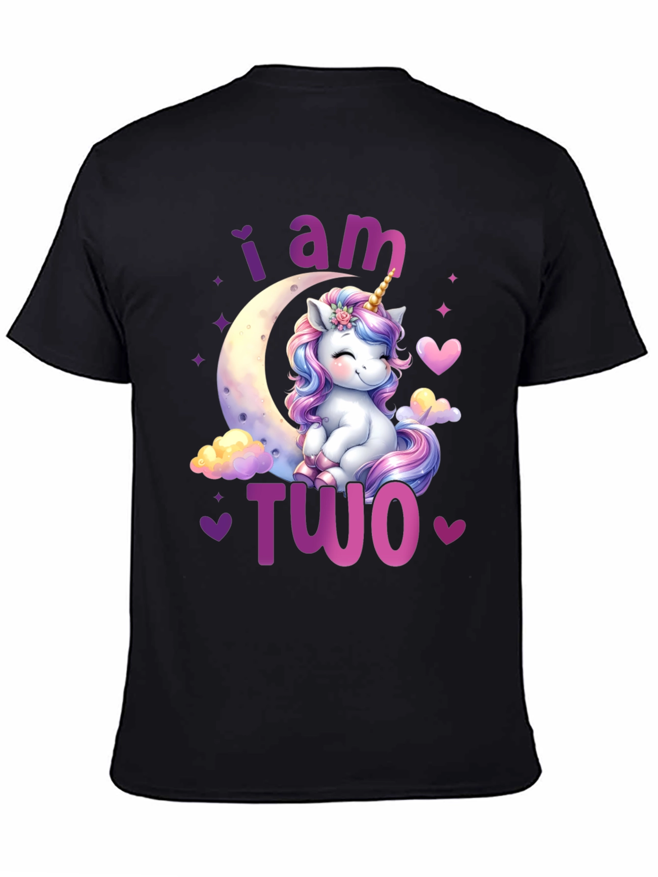I am Two Unicorn Birthday Shirt