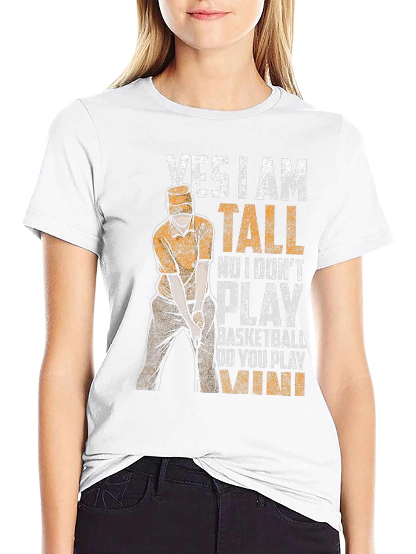 Yes I Am Tall Funny Golf T-Shirt