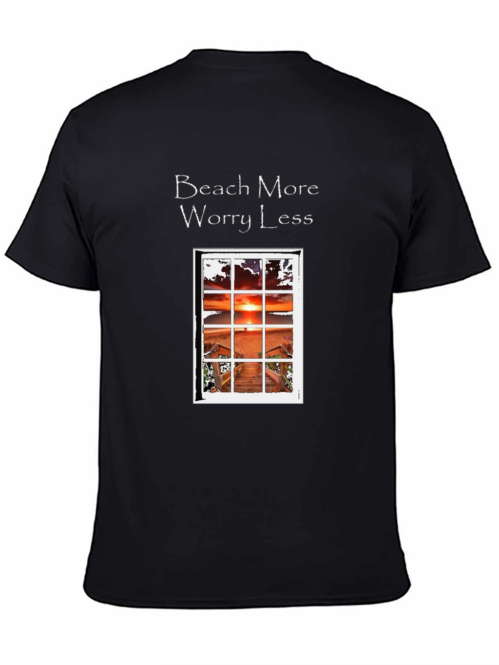 Beach More Worry Less Graphic T-Shirt