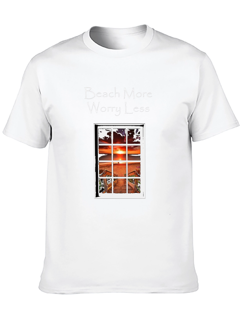 Beach More Worry Less Graphic T-Shirt