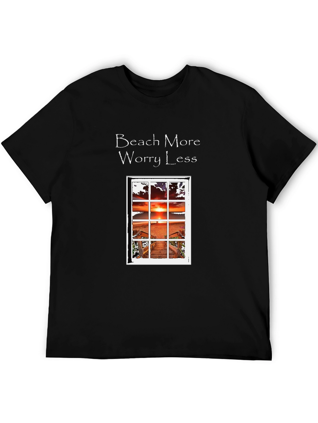 Beach More Worry Less Graphic T-Shirt