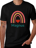 Personalized Rainbow Heart T-Shirt - Magnus