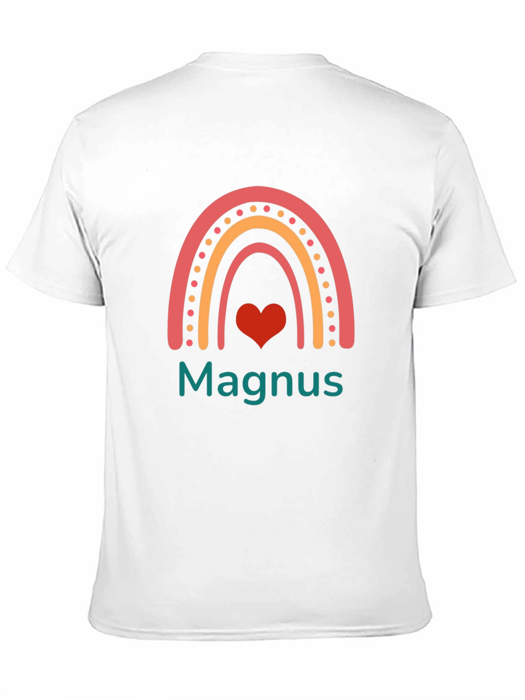 Personalized Rainbow Heart T-Shirt - Magnus