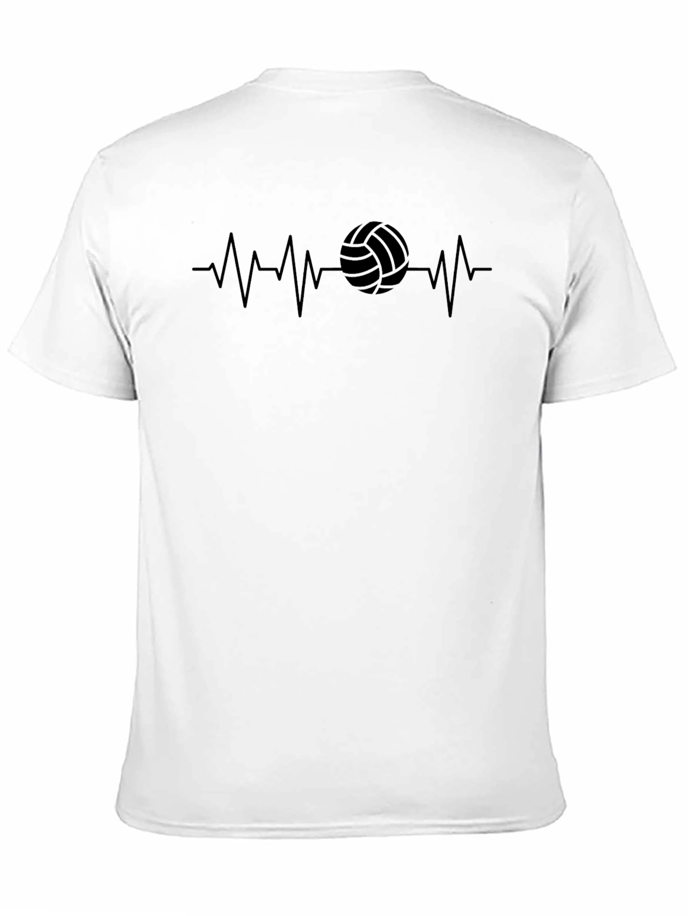 Volleyball Heartbeat Graphic Tee - Sporty Casual Shirt