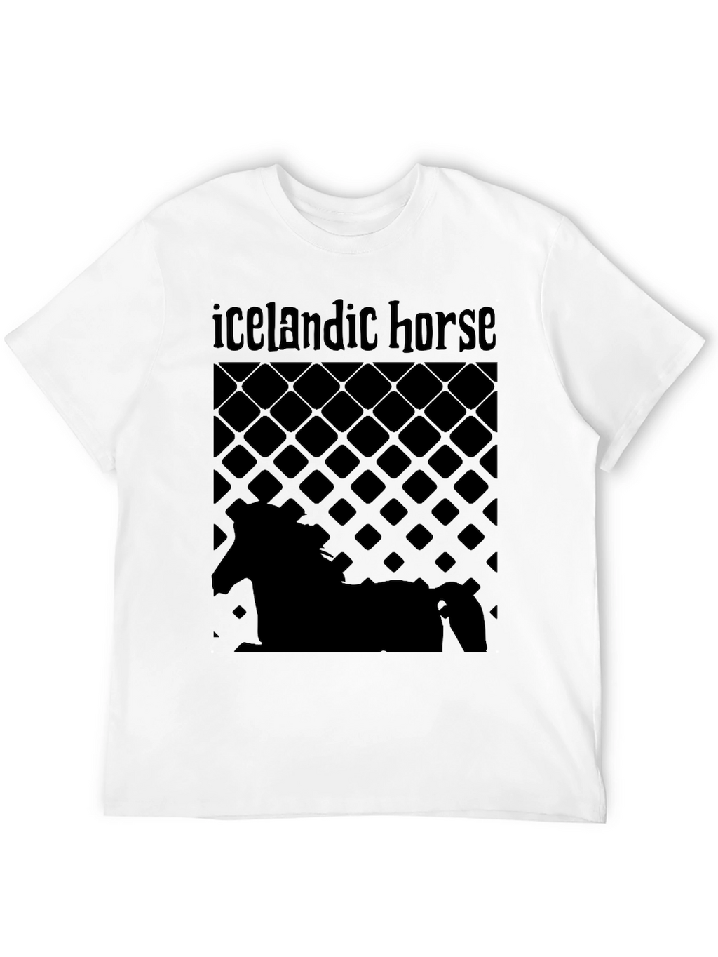 Icelandic Horse Graphic T-Shirt - Black