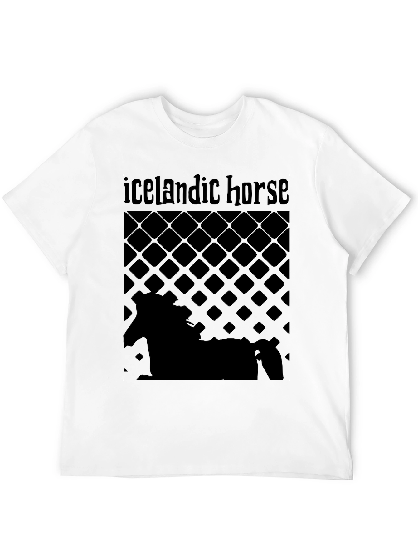 Icelandic Horse Graphic T-Shirt - Black