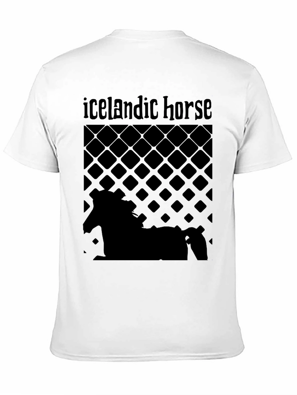 Icelandic Horse Graphic T-Shirt - Black
