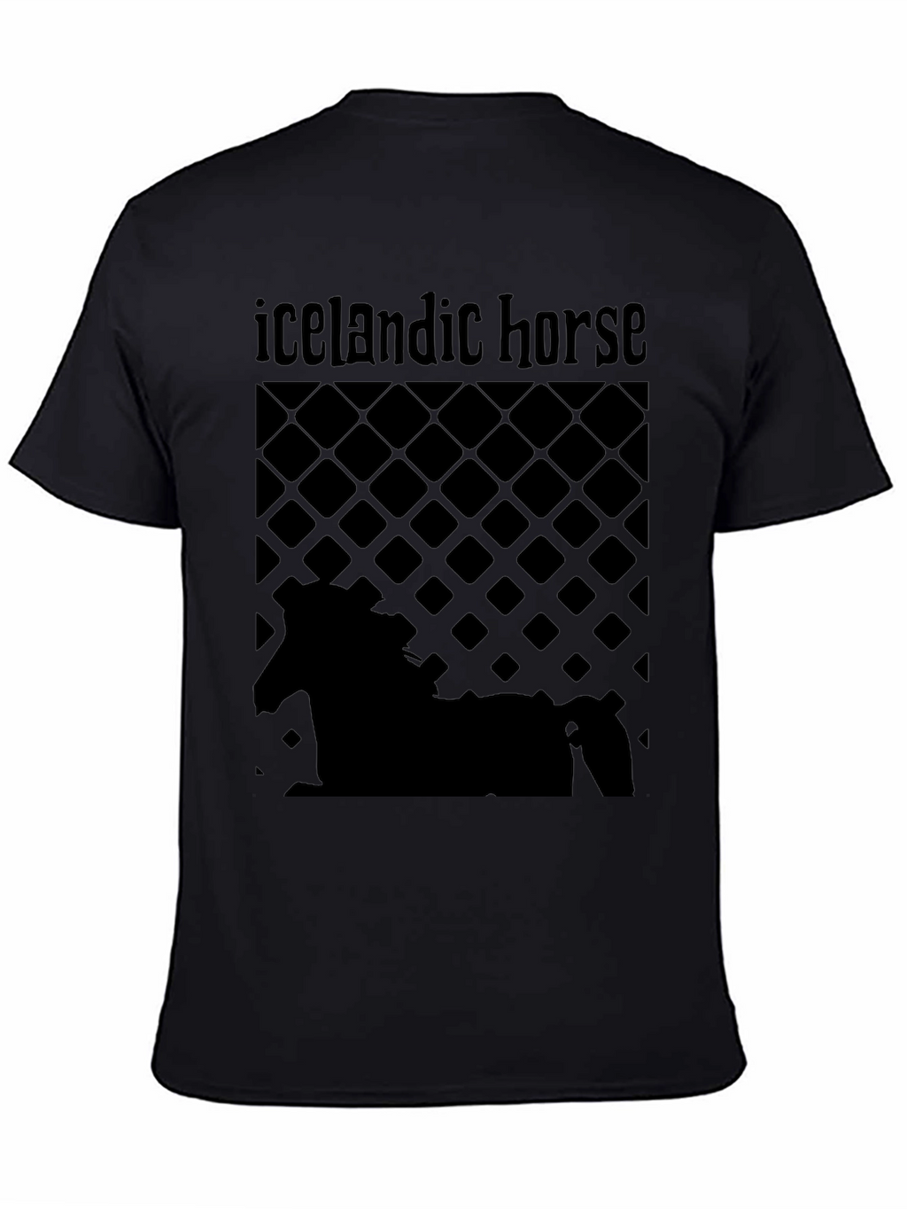 Icelandic Horse Graphic T-Shirt - Black