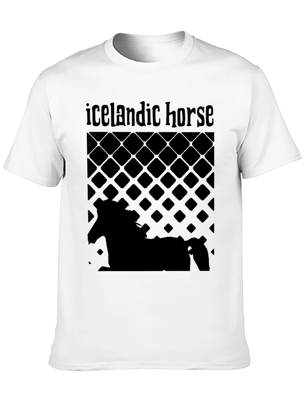 Icelandic Horse Graphic T-Shirt - Black