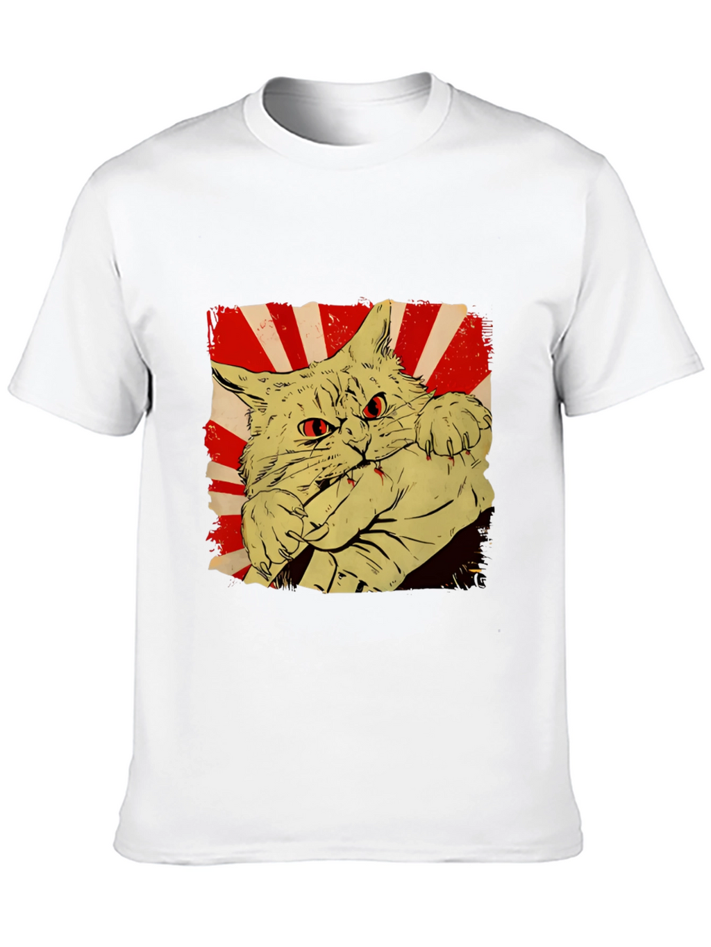 Cat Bite Graphic Tee - Red Eye Feline