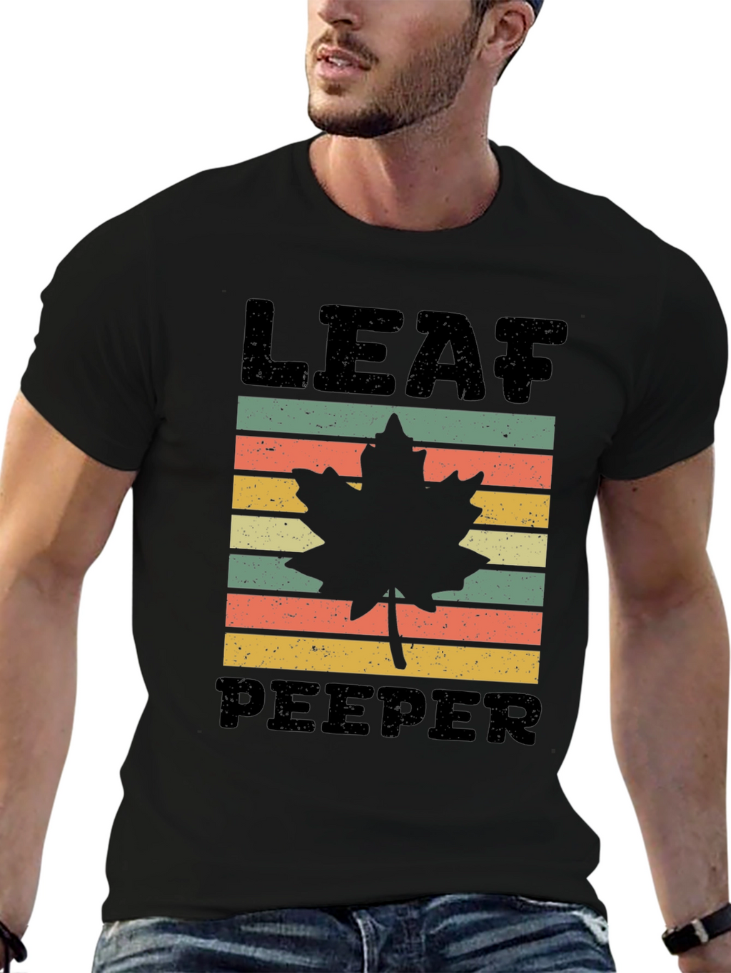Leaf Peeper Retro T-Shirt - Autumn Lover Tee