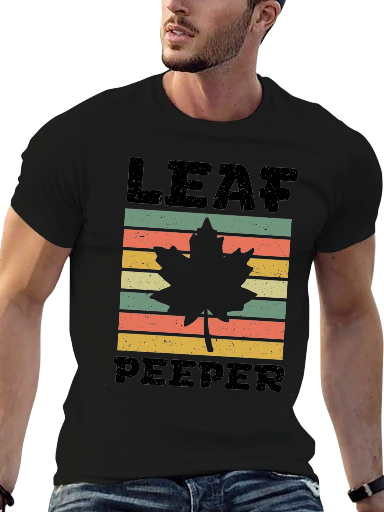 Leaf Peeper Retro T-Shirt - Autumn Lover Tee