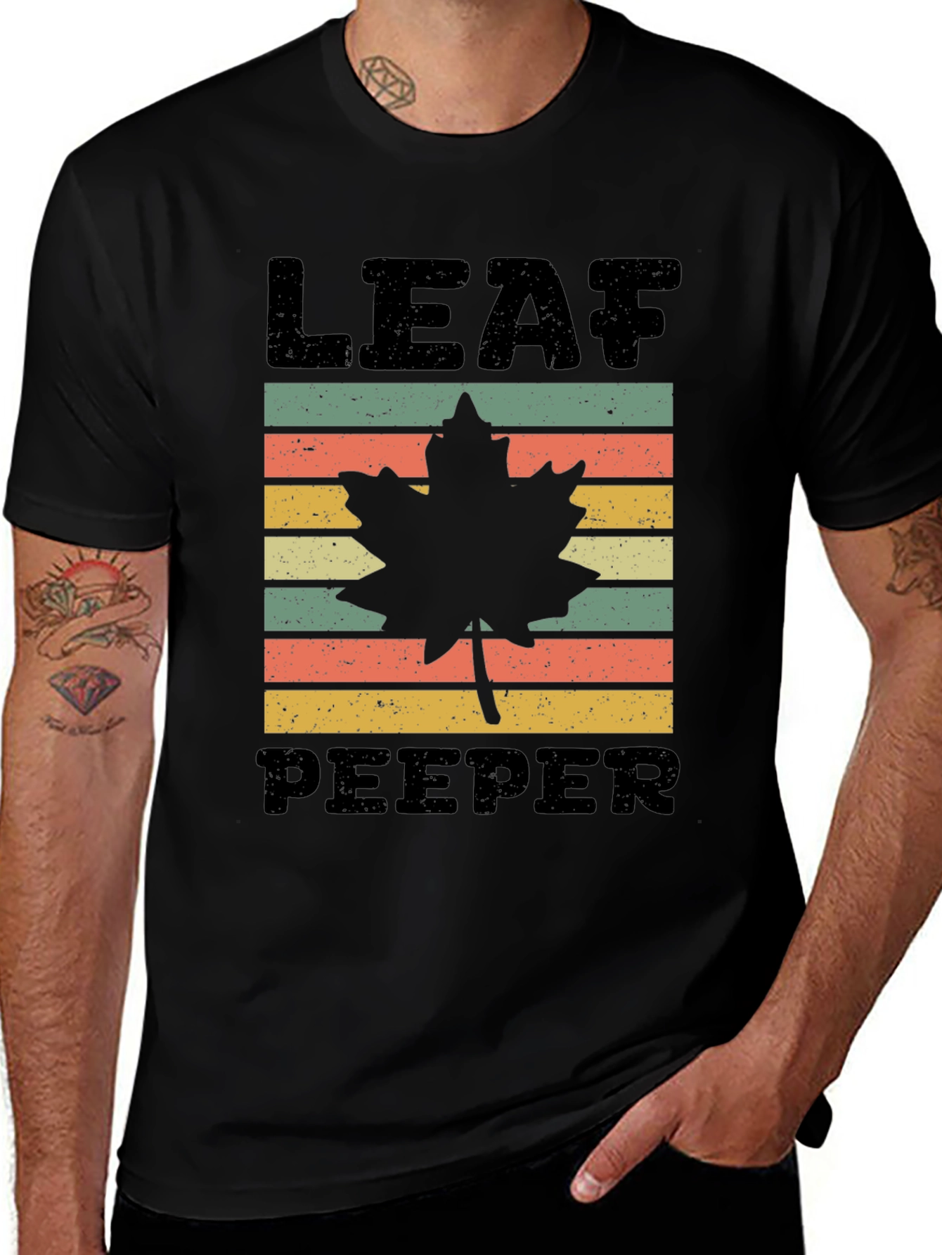 Leaf Peeper Retro T-Shirt - Autumn Lover Tee