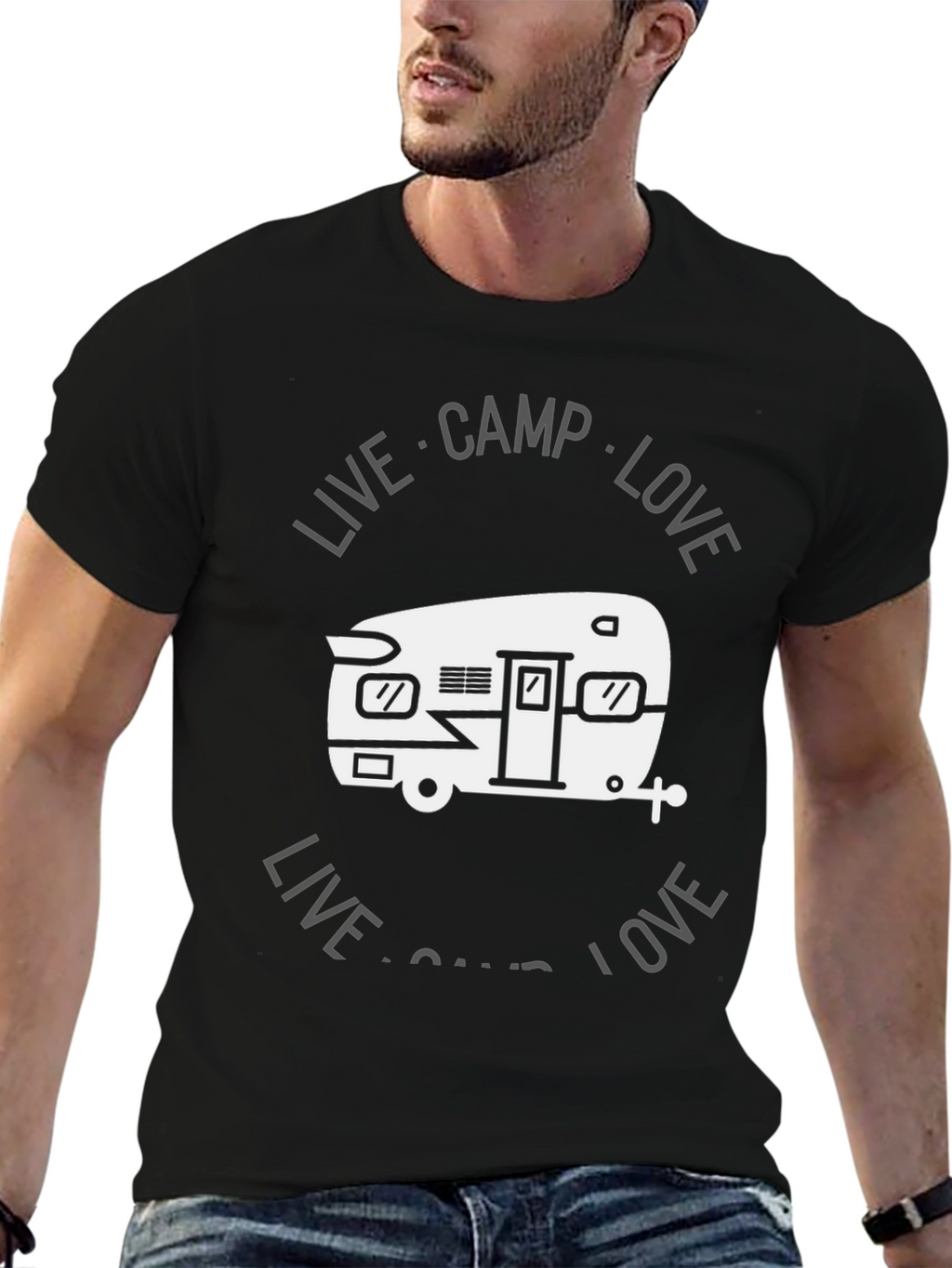 Live Camp Love Graphic Tee - Camping Adventure Shirt